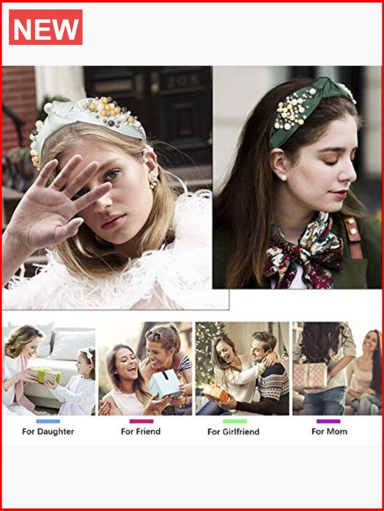 6 Pack Padded Pearl Headbands for Women No Slip Hair Accessories main image 7